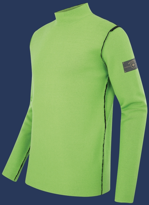 Herren Pullover 012 KoNitH, Neongreen/Darknavy