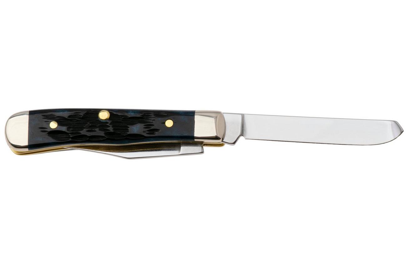 Case Pocket Tiny Trapper, Worn Mediterranean Blue Bone, Peach Seed Jig 51862, 62154 SS zakmes