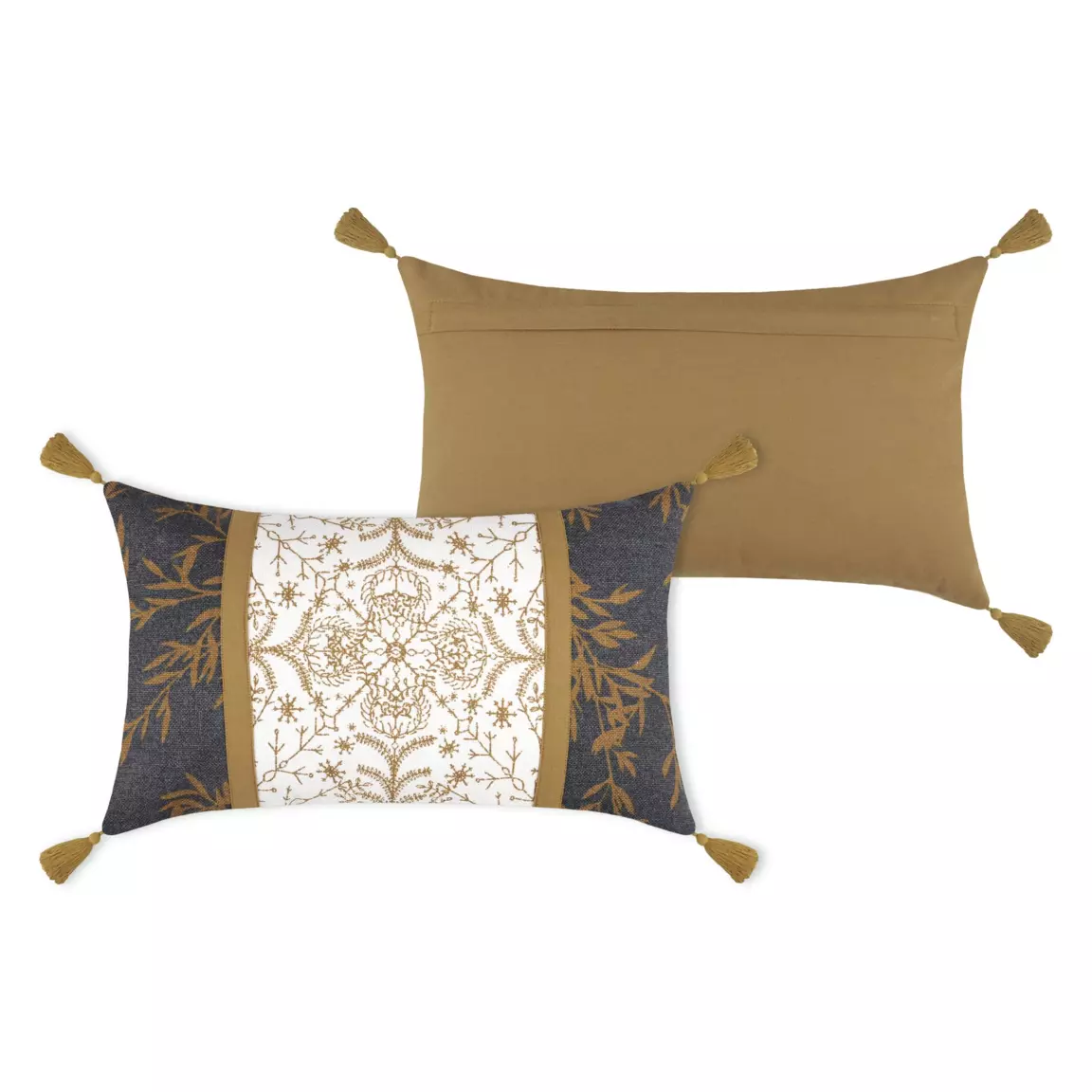 Coussin rectangulaire coton (30 x 50 cm) Goldy Gris
