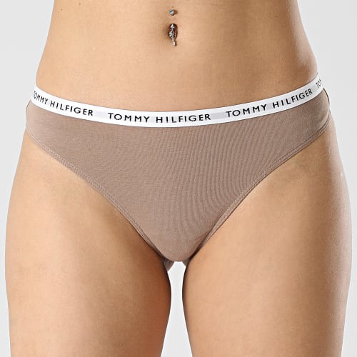 Lot De 3 Strings Femme 2828 Noir Rose Marron