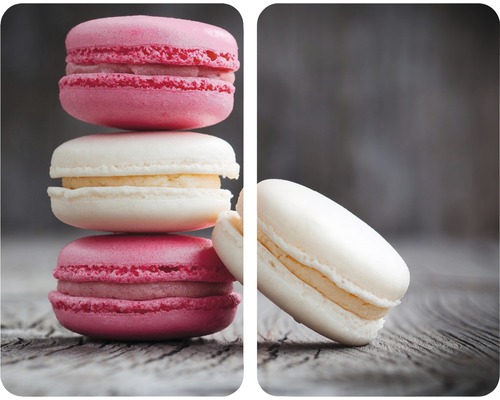 Glazen afdekplaten Wenko Macarons set van 2 52 x 30 cm