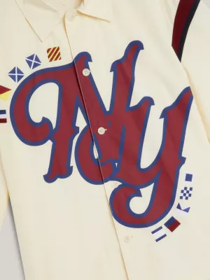 Camisa de manga curta com logotipo College NY