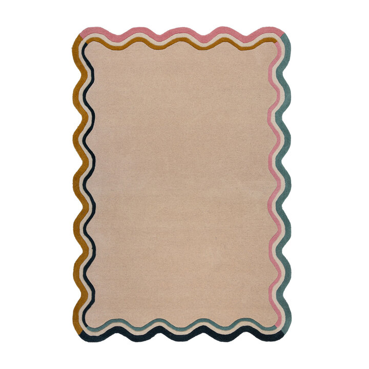 Organisch vloerkleed - Leo Beige/Multicolor