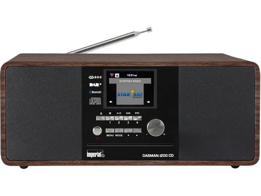 Imperial DABMAN i200 CD, Digital, DAB ,FM,UKW, Afspiller, CD, 20 W, 7,62 cm (3