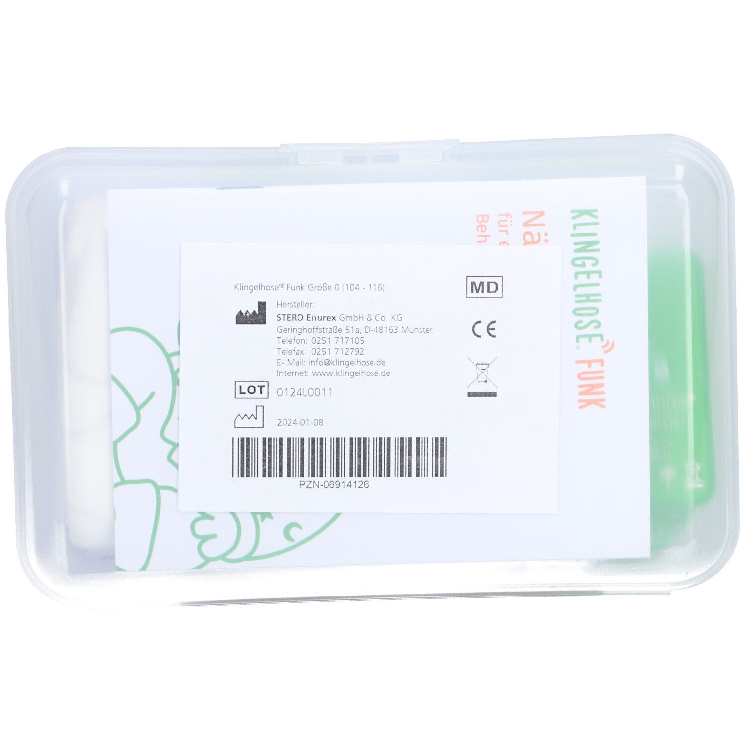 STERO Enurex Unterhose®  Größe 0 104 - 116 mit Funk