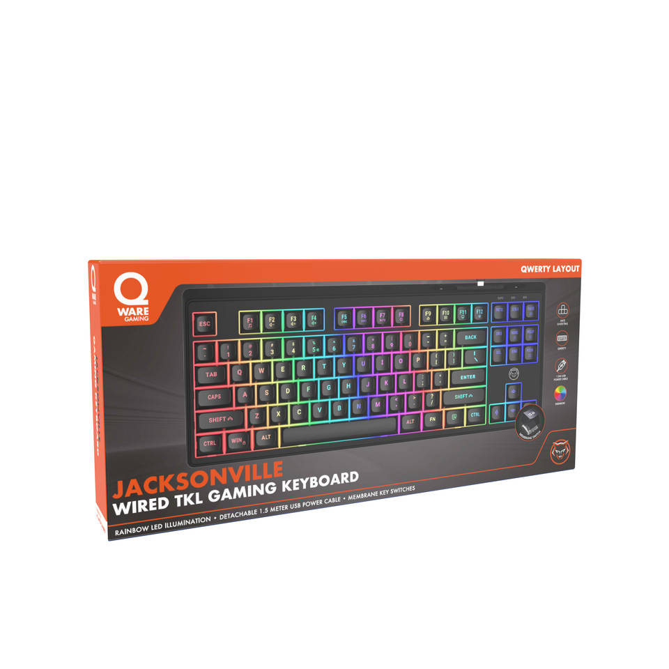 Qware Jacksonville TKL bedraad gaming toetsenbord