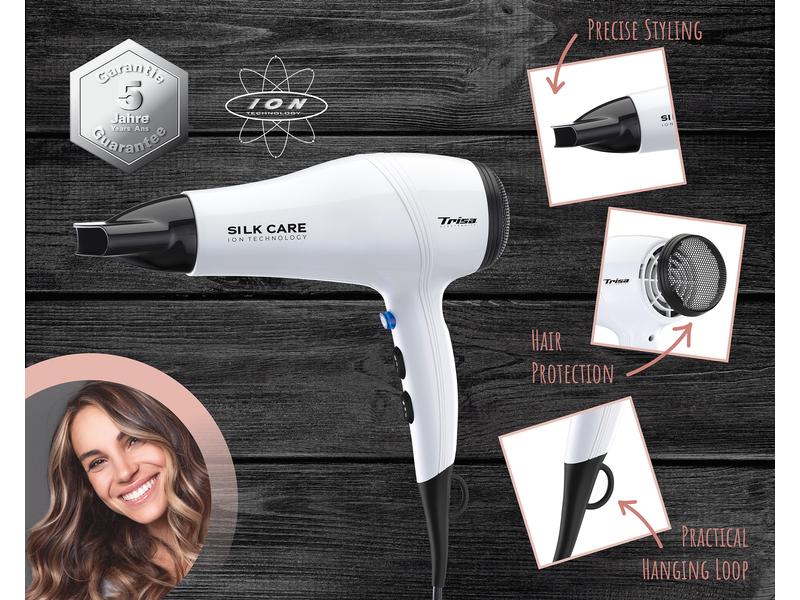Trisa Haartrockner Silk Care Eleganter Föhn mit Ionen-Technologie