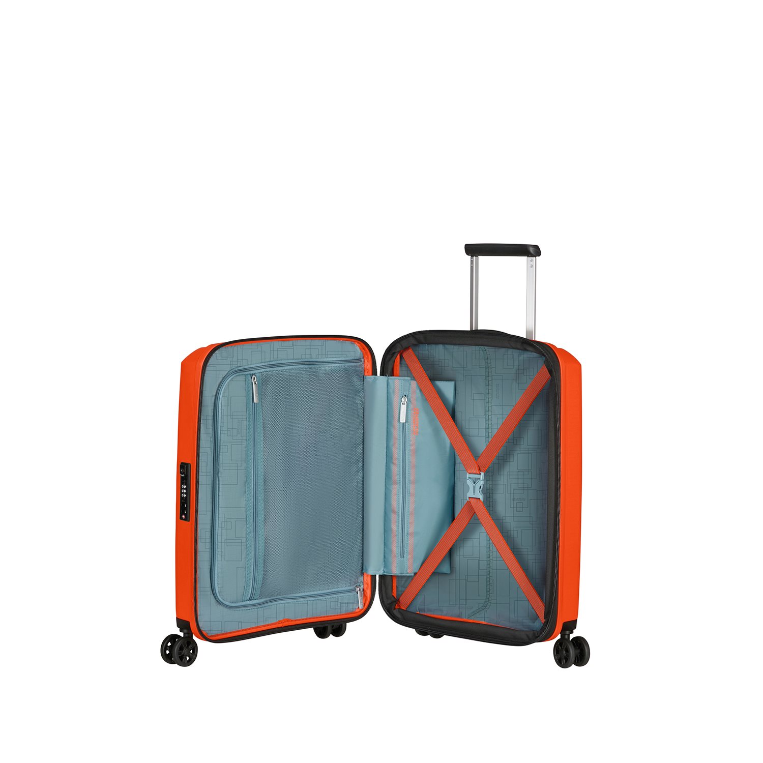 American Tourister Aerostep Spinner 55 Exp bright orange