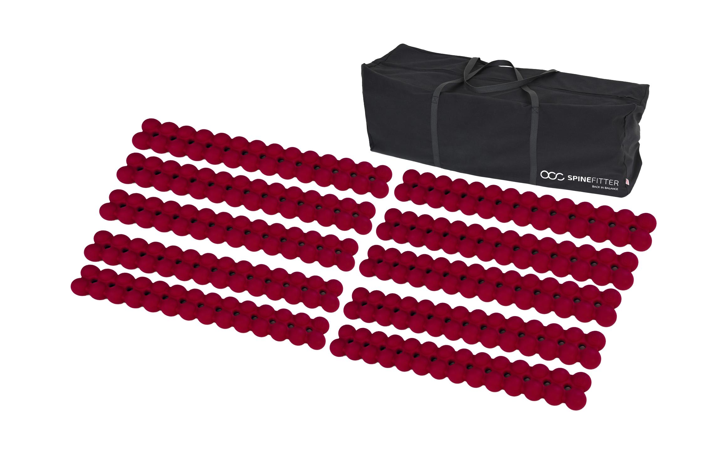 Spinefitter Rotviolett 10er Set mit Coach Bag<br>Vielseitiges Trainingsgerät ideal bei Verspannung oder Rückenschmerzen