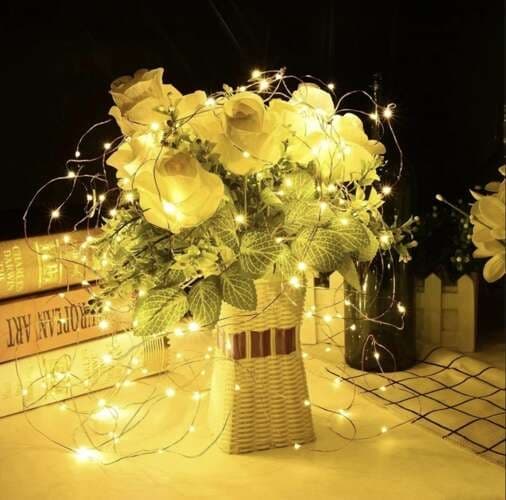 15m LED Girlang - Solcell