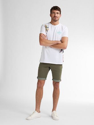 Petrol T-Shirt Islandcrest Print Wit M-1050-TSR673-0000 kopen