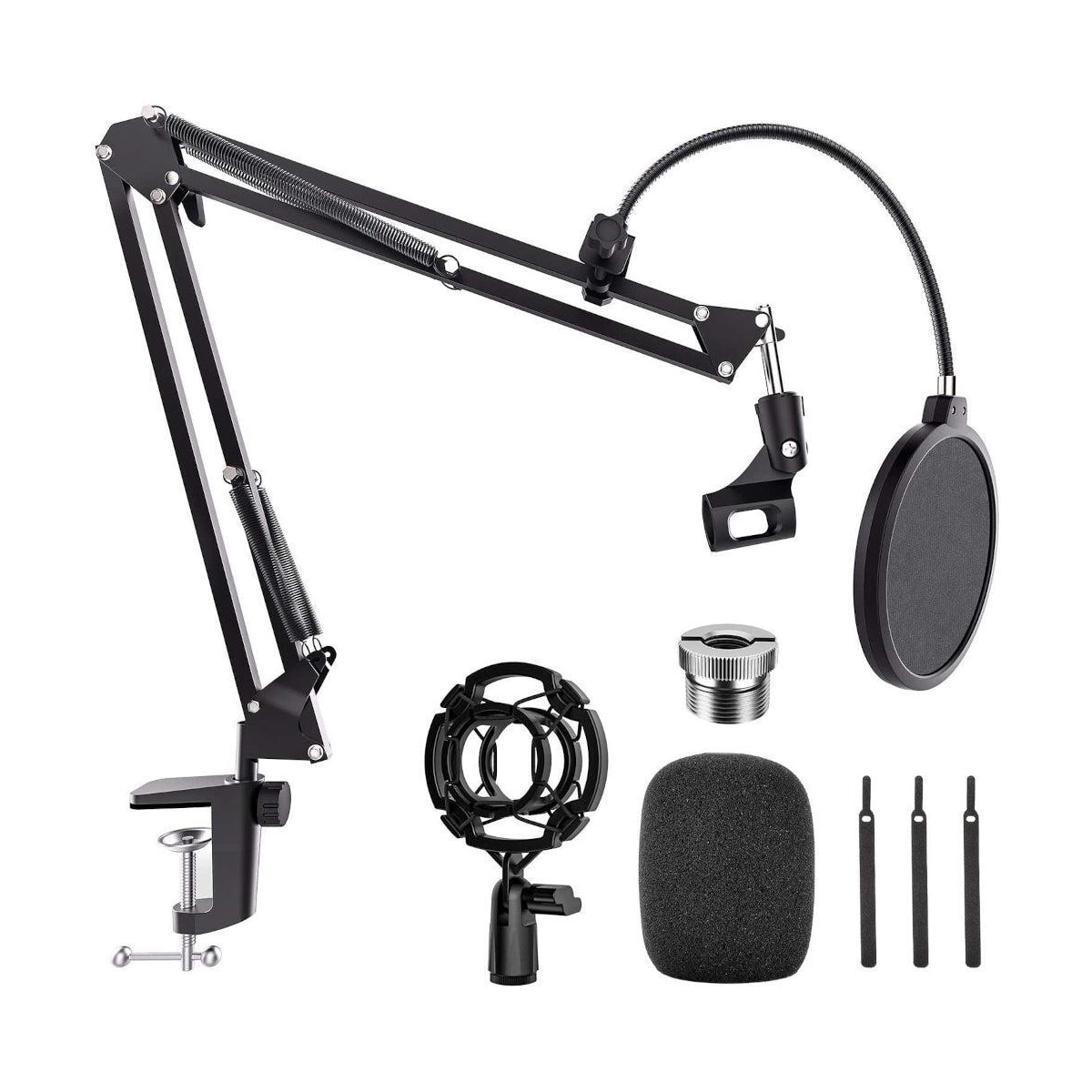 Tabellmontering NÖRDIC mikrofonpasser passer også til blå Yeti og Blue Snowball 5/8 tommers adaptermikrofonarm