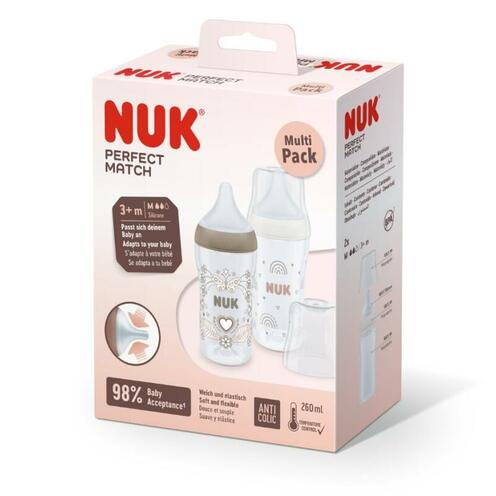 Lot de 2 biberons Perfect Match PP 260mL - NUK