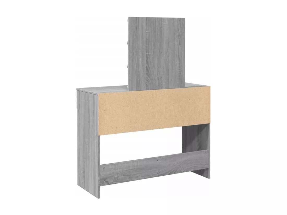 Coiffeuse avec LED sonoma gris 100x40x130 cm
