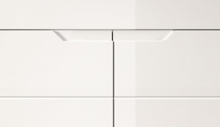xonox.home - Sitzbank Solero 80x43x37 cm in Front weiß Hochglanz Tiefzieh Korpus weiß - Garderobenbank Flurbank Truhe - modern, praktisch und funktional