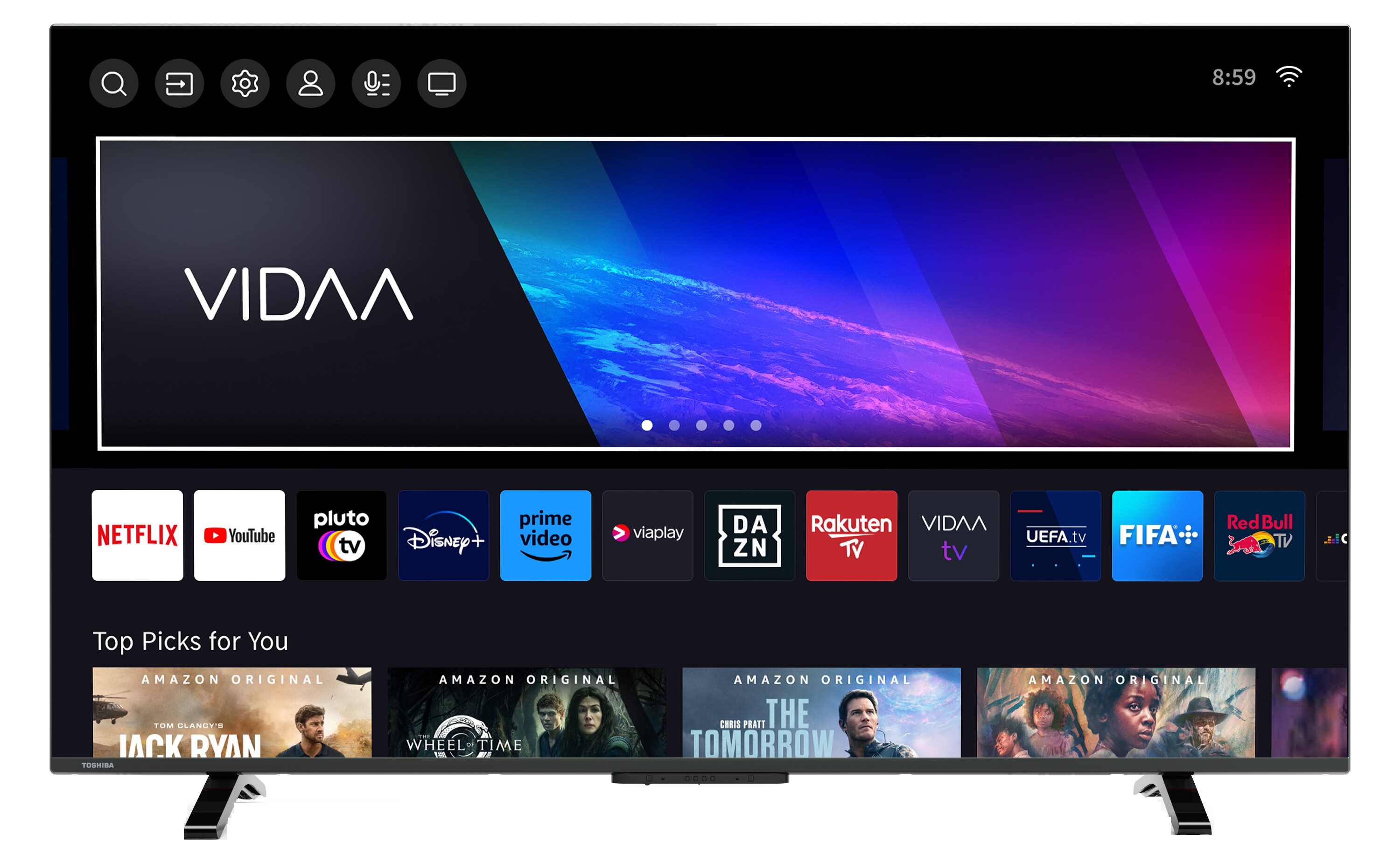 Toshiba 40LV2E63DAZ 40 Zoll Fernseher/VIDAA Smart TV (Full HD, HDR, Triple-Tuner, Bluetooth, Dolby Audio)