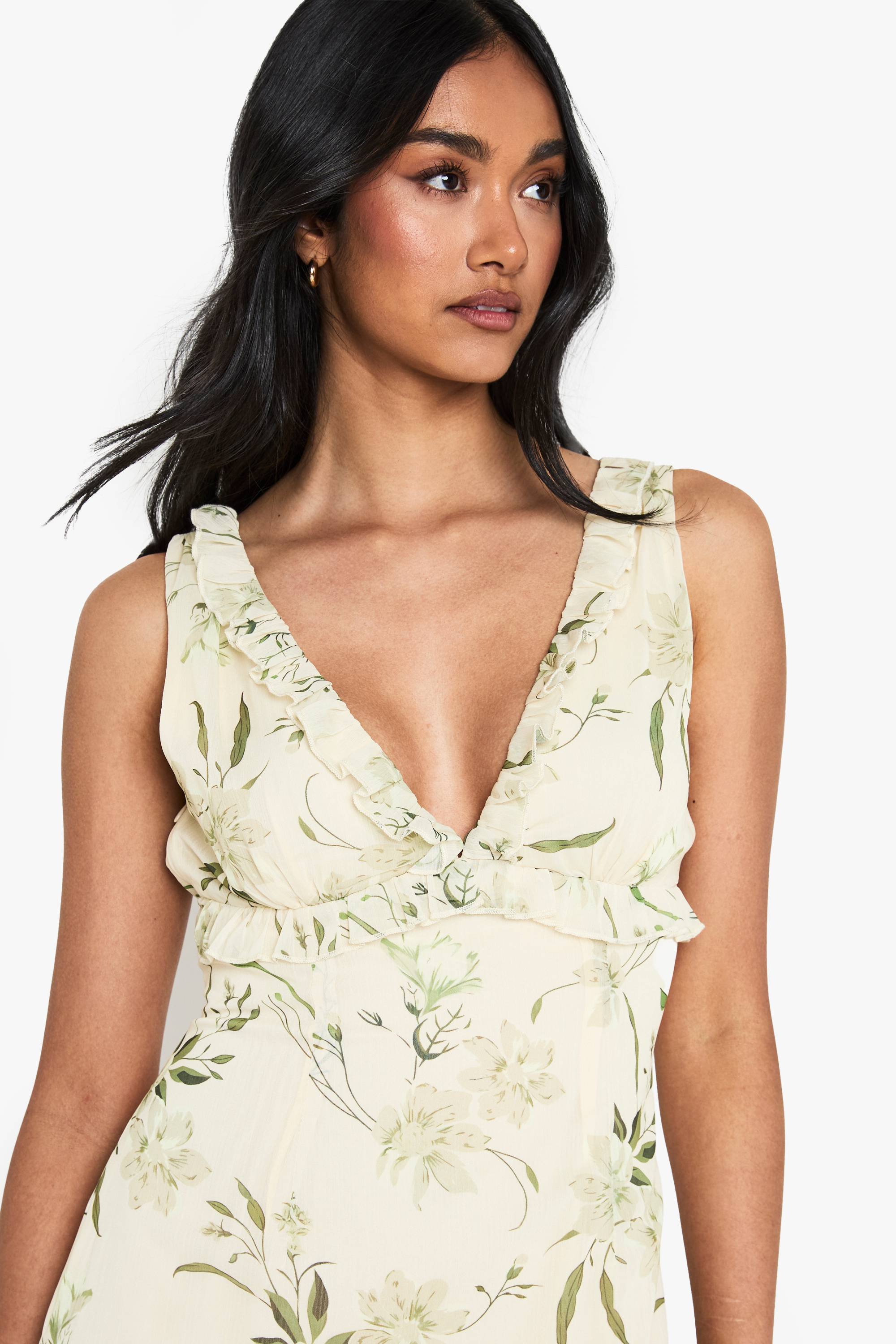 boohoo Robe nuisette maxi en chiffon floral