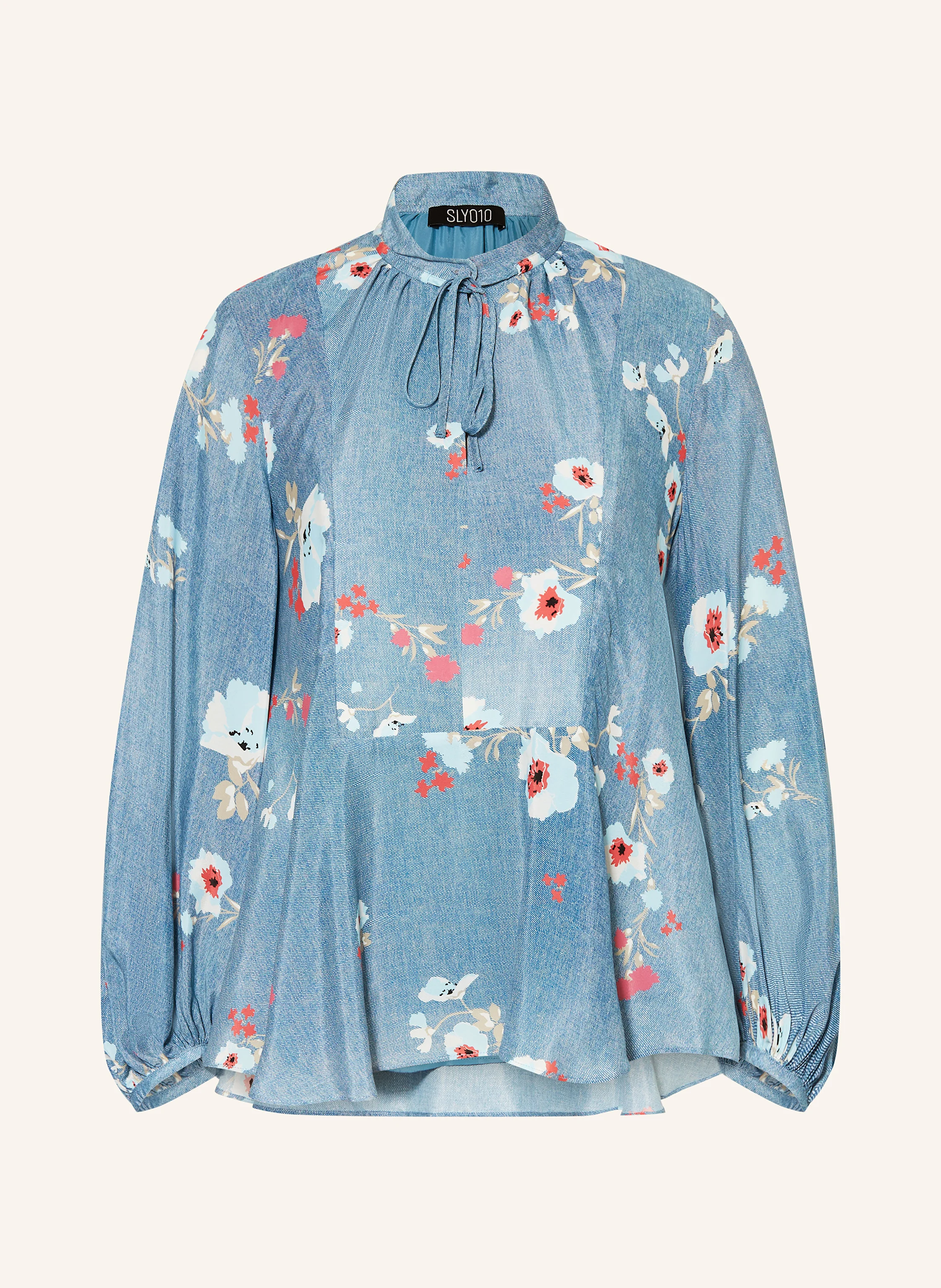SLY 010 Blusenshirt INDA mit Schluppe und Seide