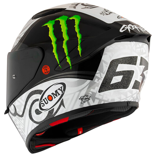 Suomy - Casque Track-1 Bagnaia Monster Winter Test Replica Blanc / Gris / Noir / Vert