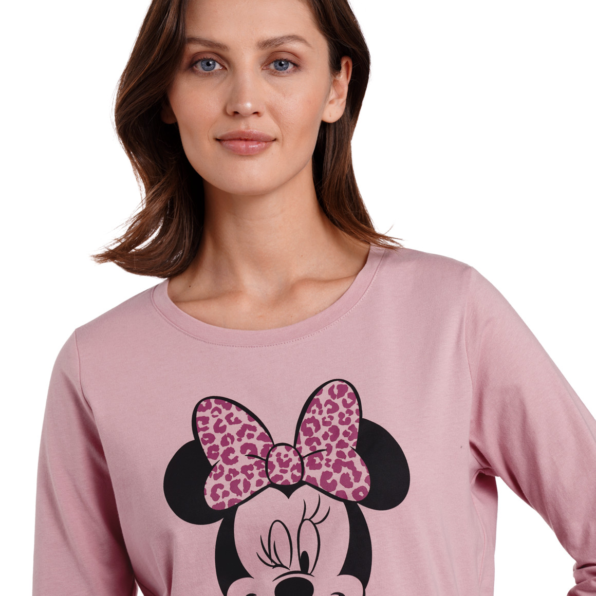 Gina Benotti Minnie Maus Schlafanzug mit Print rosa / schwarz