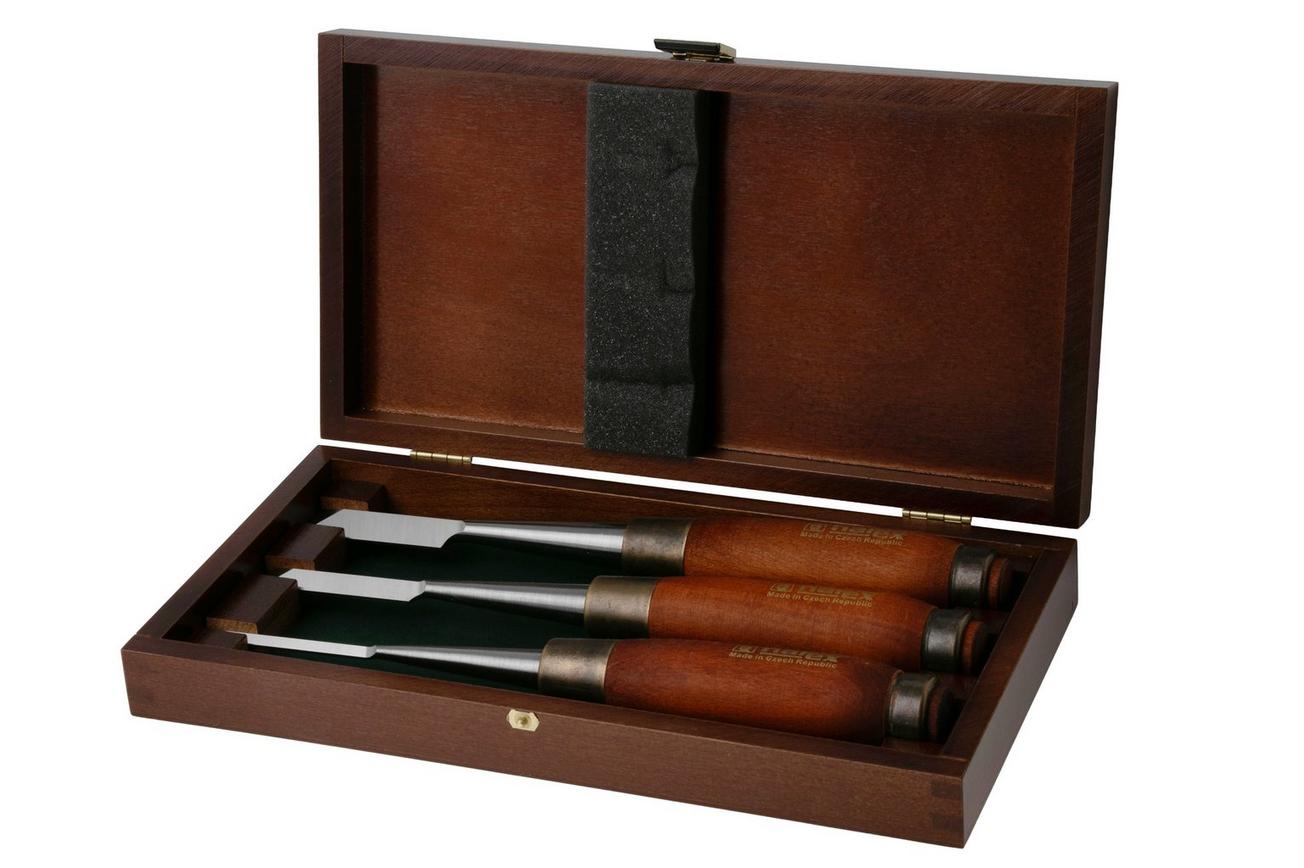 Narex Wood Line Plus Dovetail Chisel Set 852100, zwaluwstaartbeitelset 6-12-19 mm, 3-delig