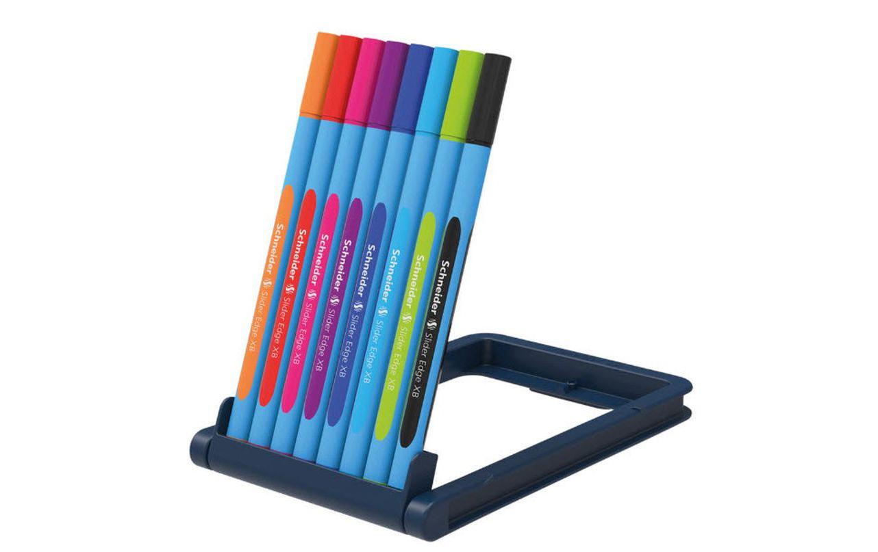 Kugelschreiber Slider Edge Extra Breit, Mehrfarbig, 8er BoxKuli-Set in praktischer Klappbox