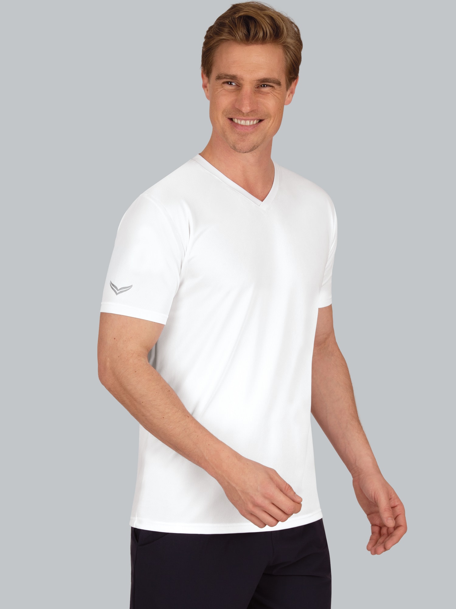 V-Shirt COOLMAX® Weiss