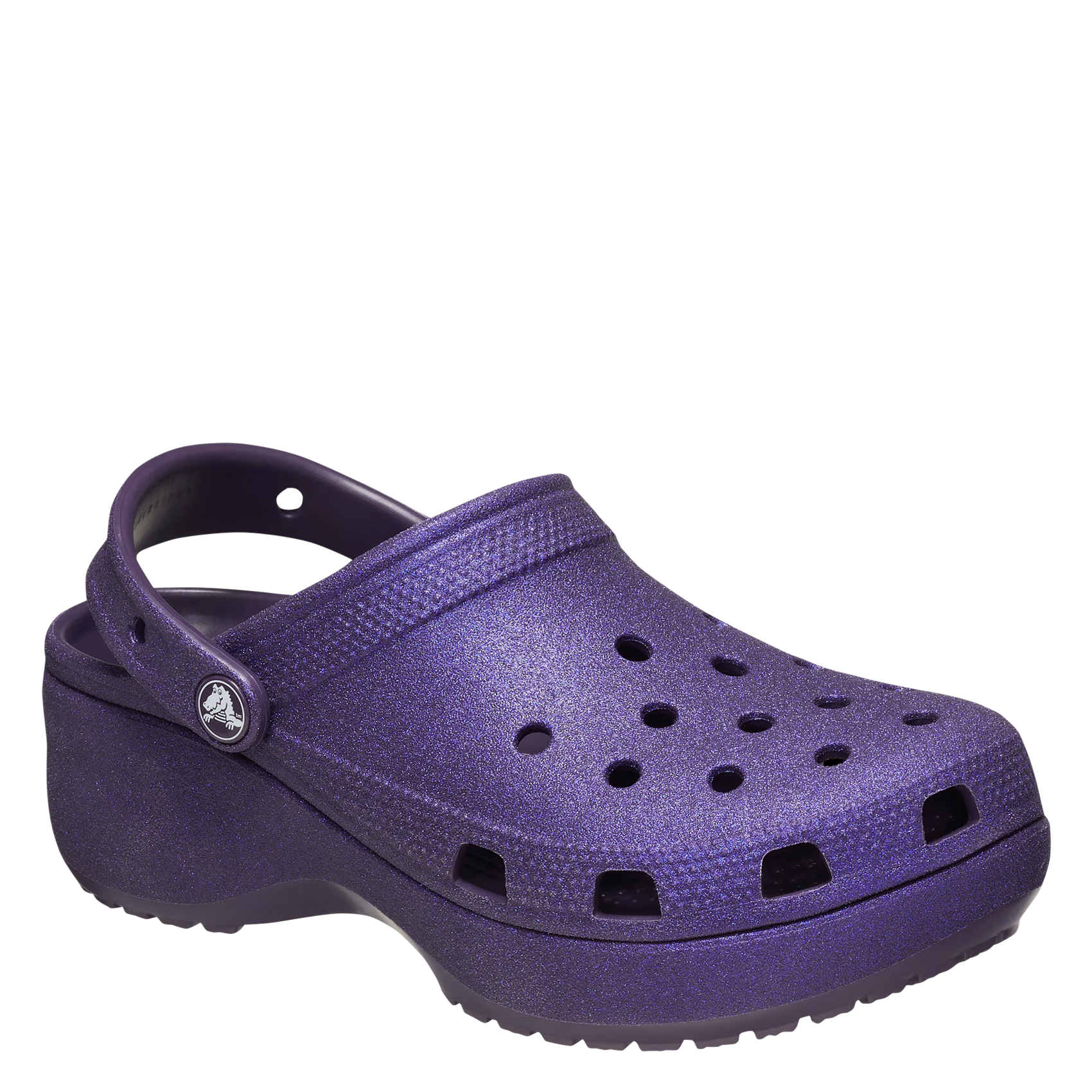CLASSIC PLATFORM GLITTER CLOGW - Sabots compensés à paillettes| Violet