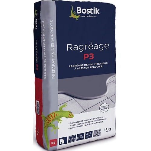 Enduit de sol ragréage P3 - 25 Kg