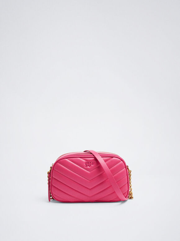 Bolsa de ombro acolchoada - Rosa