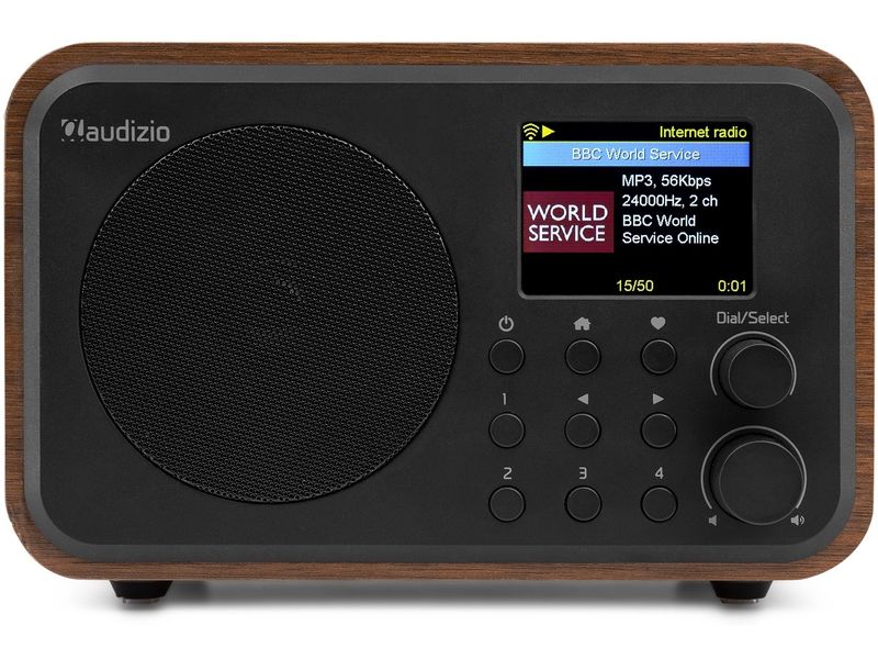 Audizio DAB  Radio Vicenza Braun DAB  Radio mit Akku, Internet Radio und Bluetooth