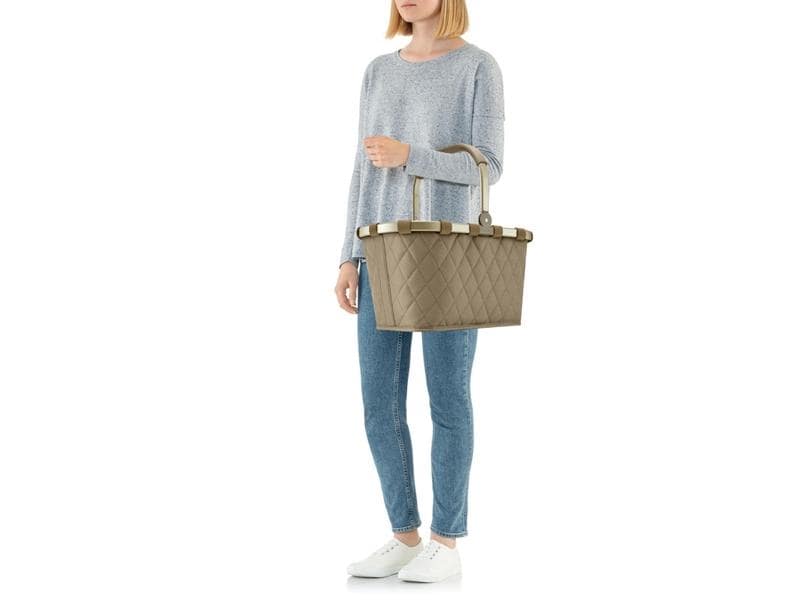 Reisenthel Einkaufskorb Carrybag Rhombus Olive Stillvoller Einkaufskorb für den täglichen Einkauf