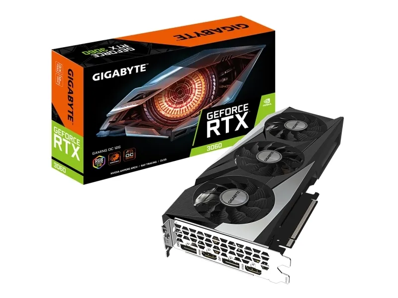 Gigabyte GeForce RTX 3060 VISION OC 12G (rev. 2.0) - Grafikkort - GF RTX 3060 - 12 GB GDDR6 - PCIe 4.0 x16 - 2 x HDMI, 2 x DisplayPort - LHR