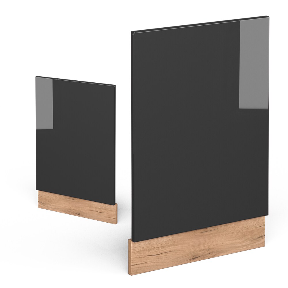 Vicco Geschirrspülerfront Blende Küchenzeile R-Line 45 cm Goldkraft Anthrazit