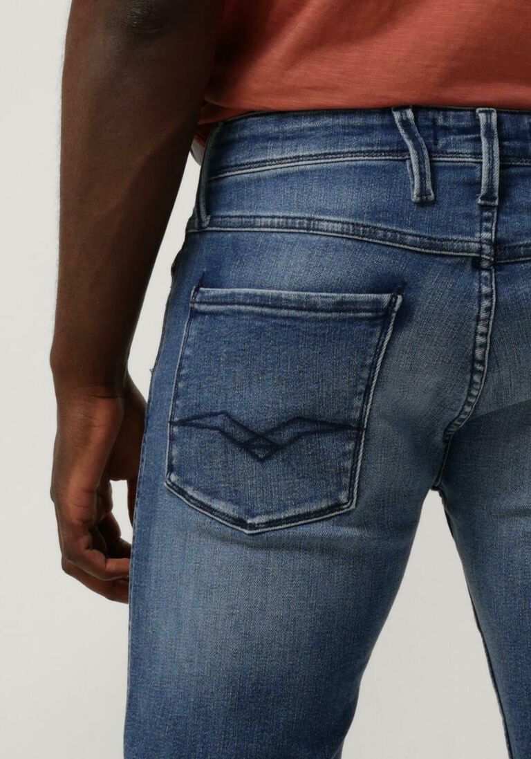 REPLAY blauwe replay slim fit jeans anbass pants