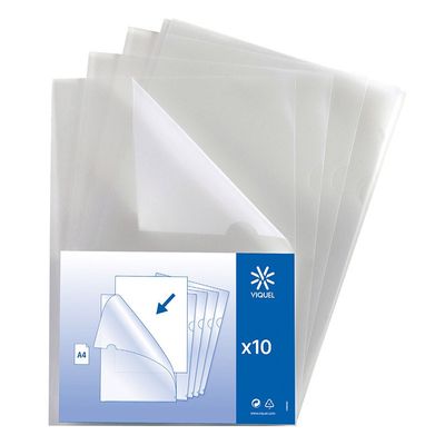 Viquel - 10 Pochettes coin - A4 - pour 25 feuilles - 13/100