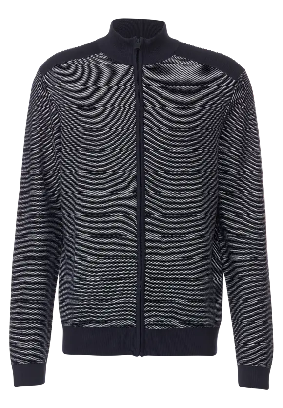 Strickjacke in Birdseyeoptik - nightshadow blue