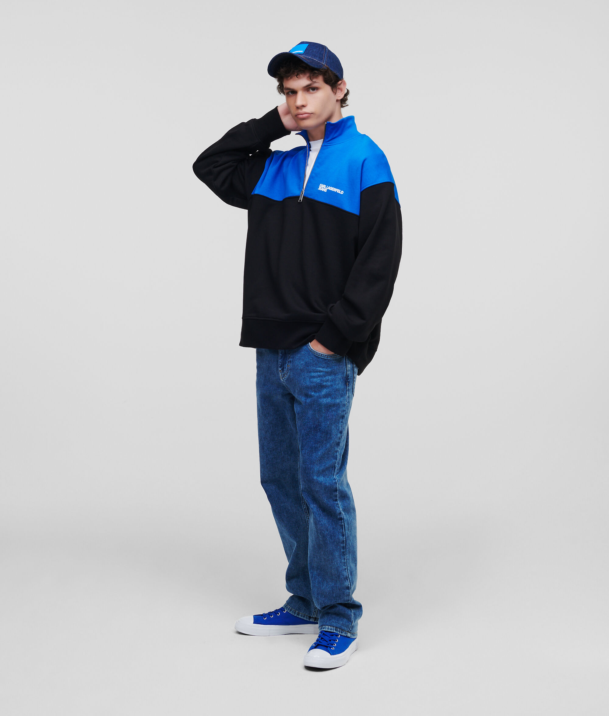 SWEAT-SHIRT À DEMI-ZIPPÉ KLJ