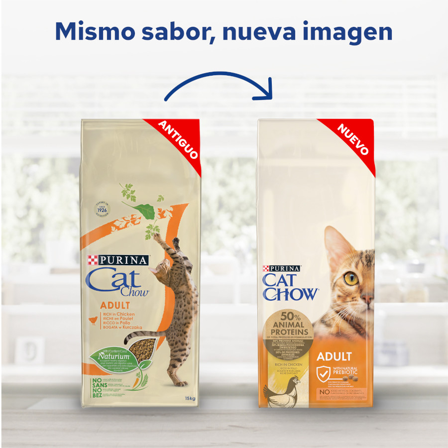 Ração para gatos adultos Cat Chow sabor frango