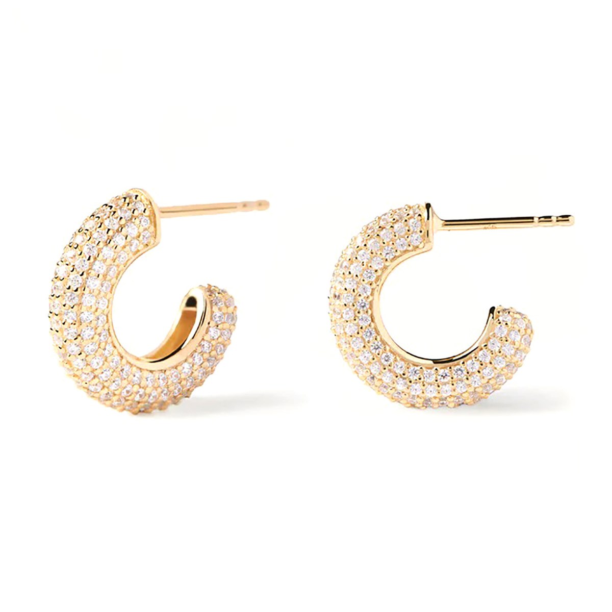 Boucles d'oreilles créoles PDPaola King dorées