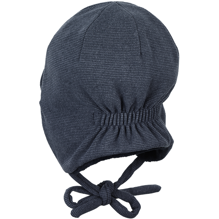 Sterntaler Fliegermütze Streifen blau melange
