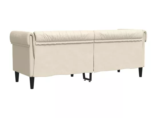 Canapé Chesterfield 3 places lin