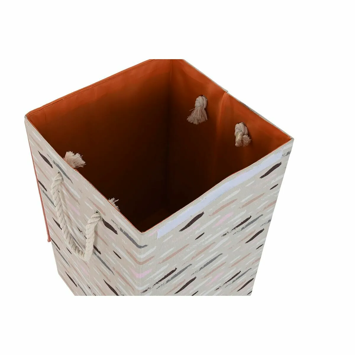 DKD Home Decor Panier à linge - Gris/Orange