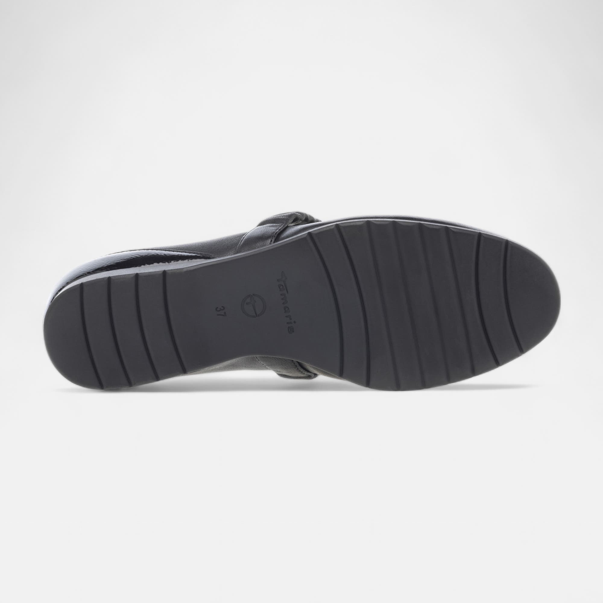 Ballerines Femme en cuir noir