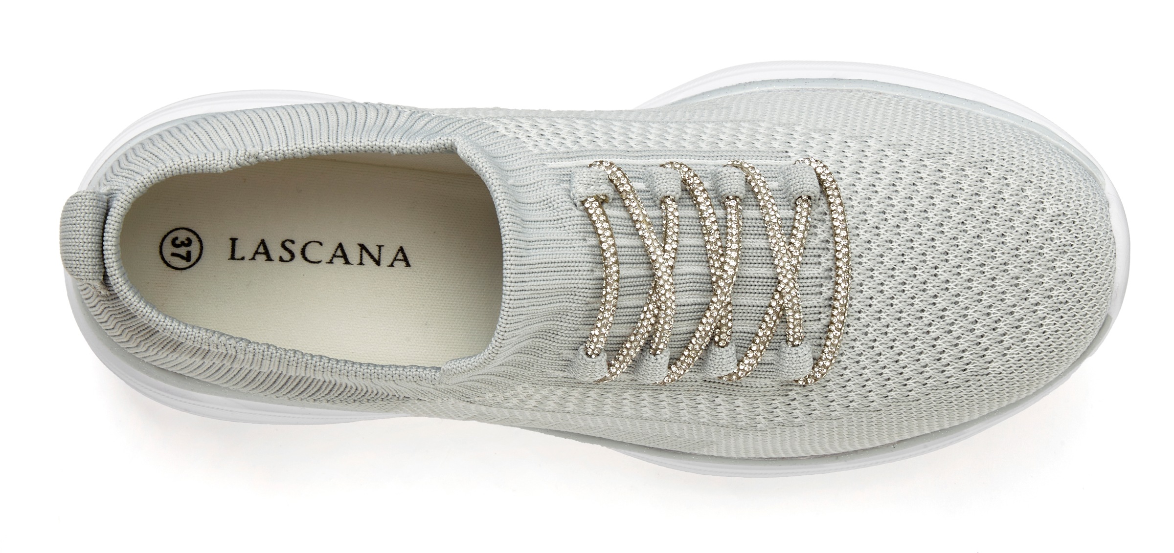 LASCANA Sneaker  mit modischer Glitzerschnürung VEGAN