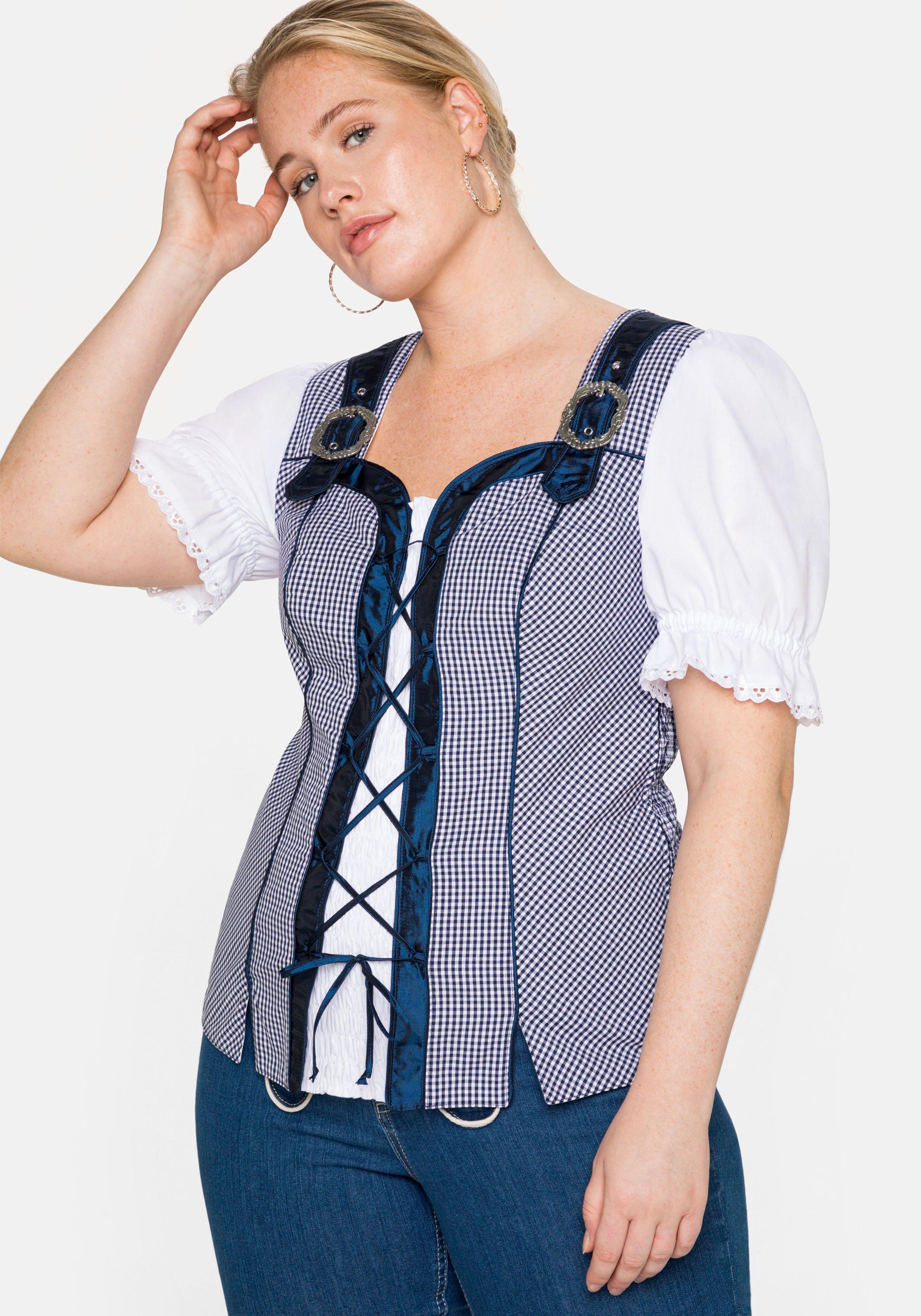 Trachtenbluse im Corsagen-Look