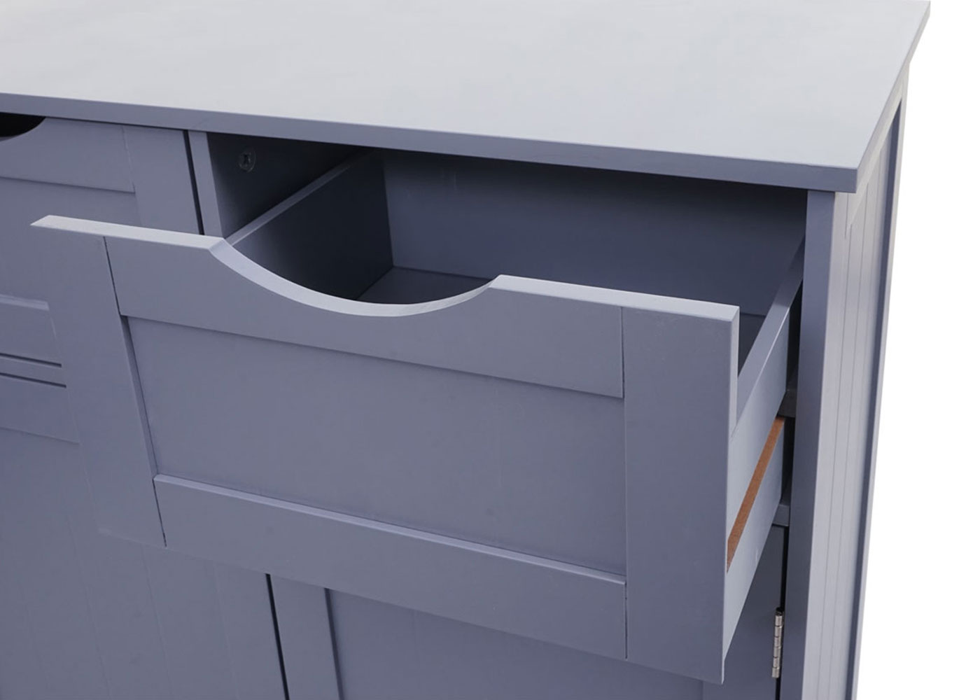 Kommode MCW-B65, Schubladenschrank Schrank, 2 Schubladen und 2 Türen 80x70x35cm ~ grau