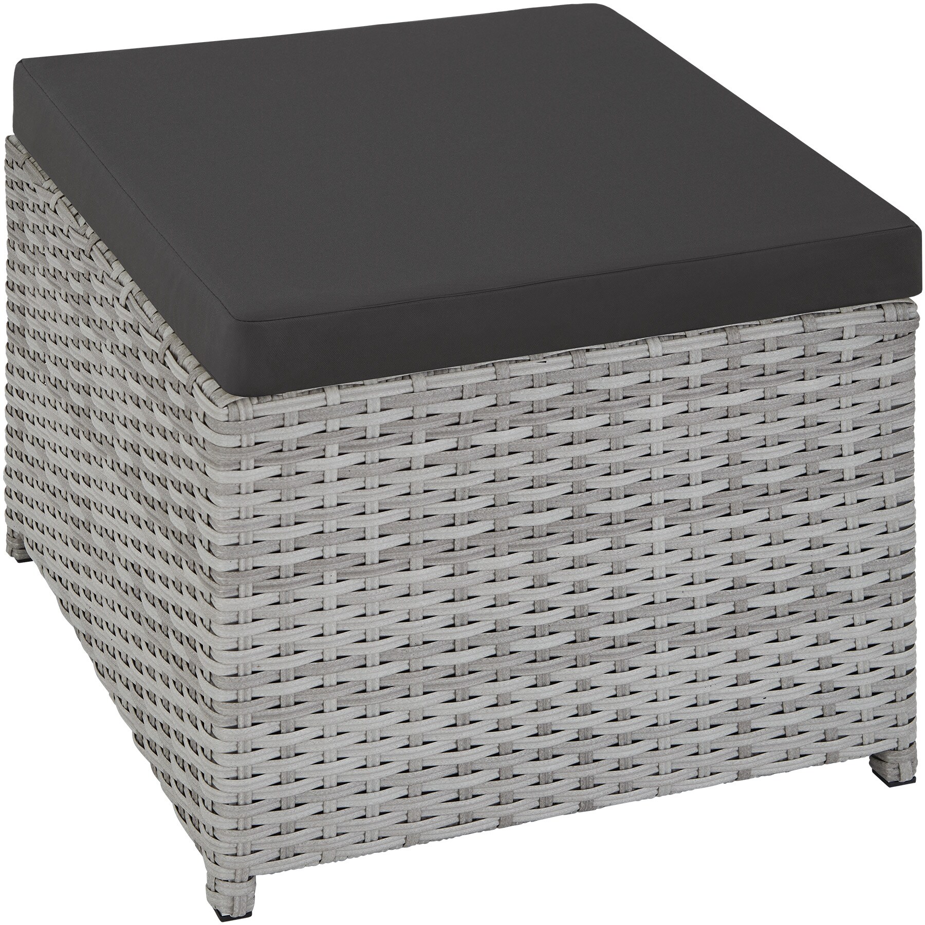 tectake® Rattan Sitzgruppe, mit Aluminiumgestell, wetterfest und UV-beständig, 2 Bezugssets, zusammenschiebbar, inklusive Schutzhülle