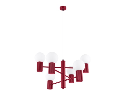 SOLLUX LIGHTING - Lustre halo 6 bordeaux