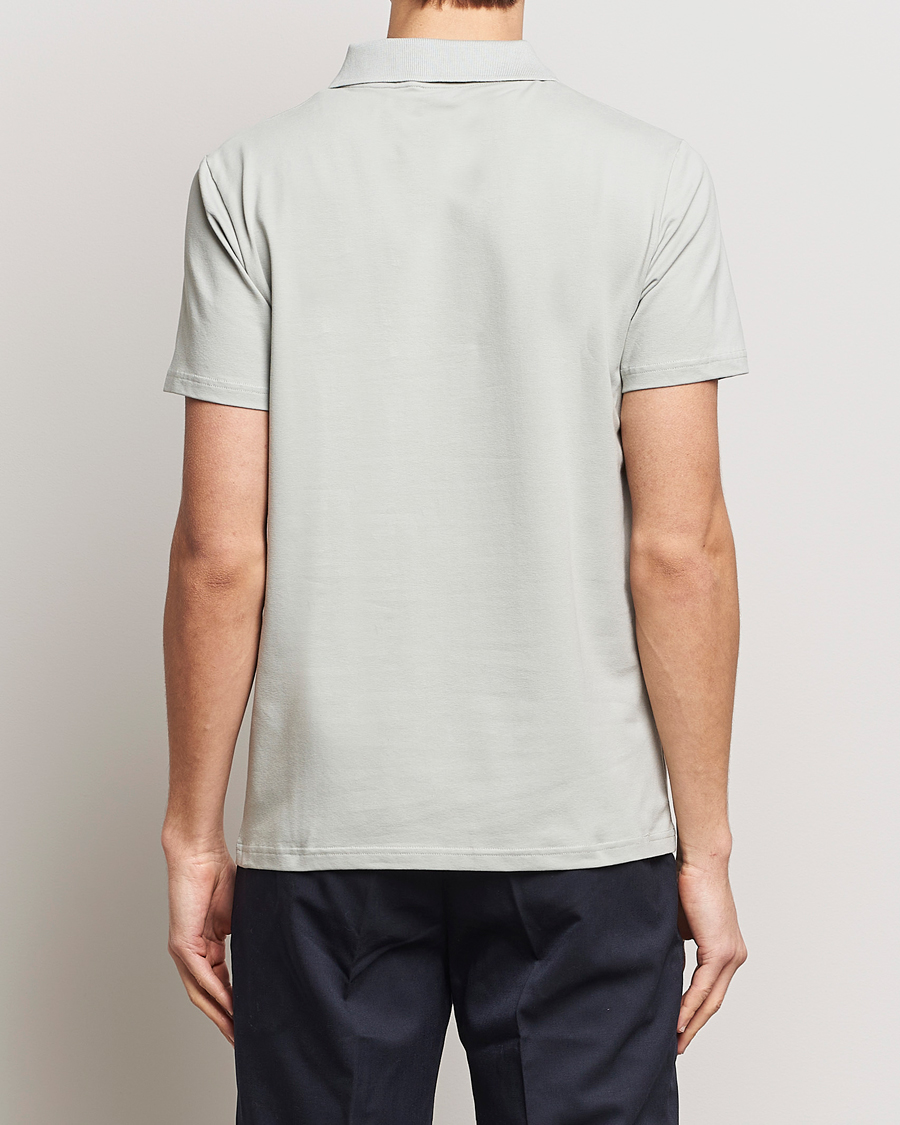 Filippa K Soft Lycra Polo T-Shirt Green Grey